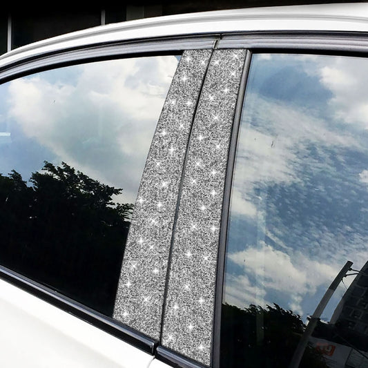 For BMW F10 5 Series 2011-2017 Car B-pillar Frame Diamond Decorative Sticker, Left and Right Drive by buy2fix