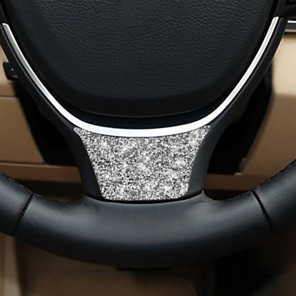 For BMW 5 Series 528 525li F10 F18 2011-2017 Car Steering Wheel A Diamond Decorative Sticker, Left and Right Drive by buy2fix