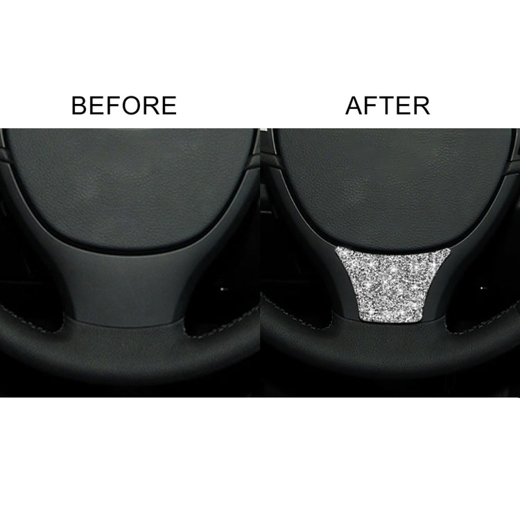 For BMW 5 Series 528 525li F10 F18 2011-2017 Car Steering Wheel B Diamond Decorative Sticker, Left and Right Drive by buy2fix