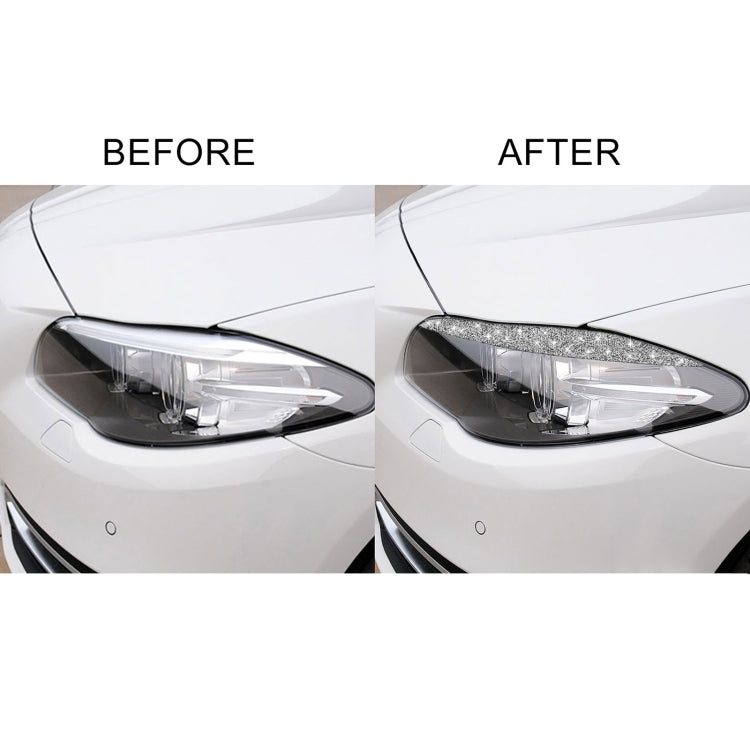 For BMW F10 5 Series 2010-2013 Car Light Eyebrow Diamond Decorative Sticker, Left and Right Drive by buy2fix