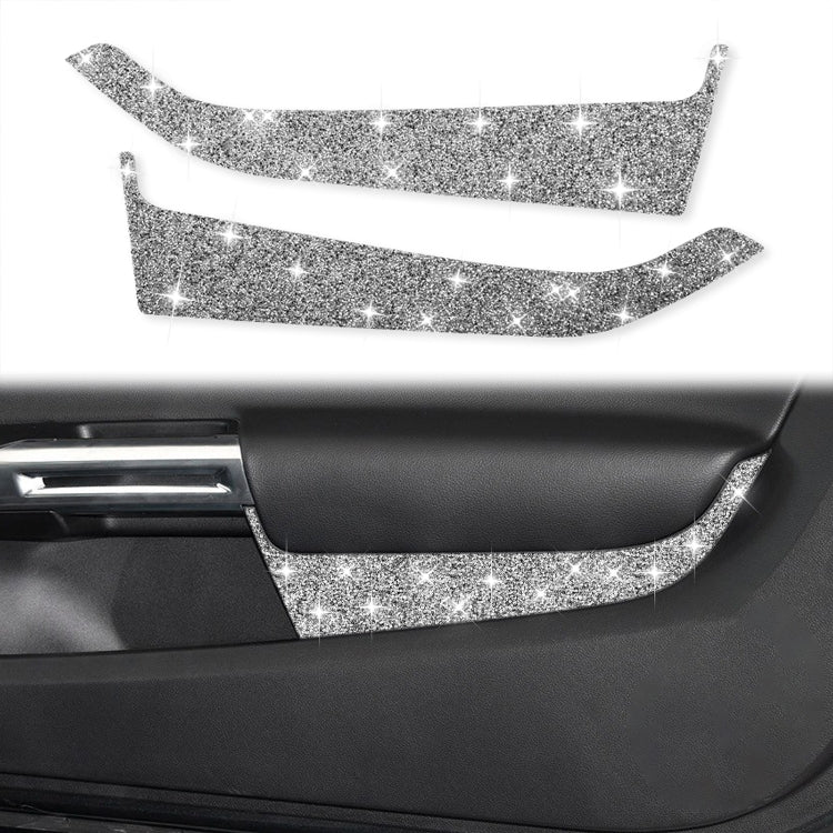 For Ford Mustang 2015-2020 Car Front Door Panel Diamond Decoration Sticker, Left and Right Drive by buy2fix