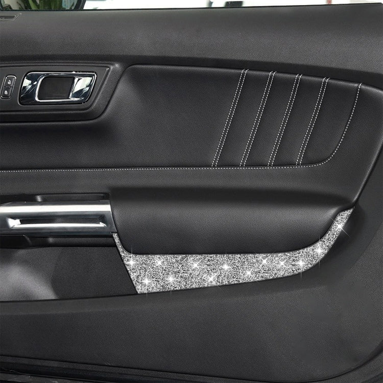 For Ford Mustang 2015-2020 Car Front Door Panel Diamond Decoration Sticker, Left and Right Drive by buy2fix