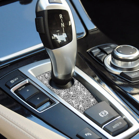 For BMW 5 Series GT X3 X4 2009-2016 Car Gear Handle Below Diamond Decorative Sticker, Left-hand Drive by buy2fix