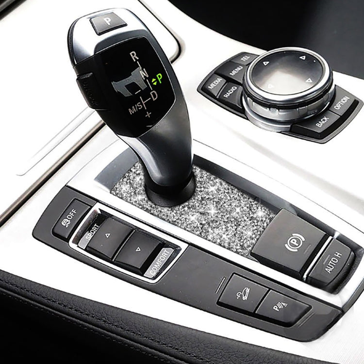 For BMW 5 Series GT X3 X4 2009-2016 Car Gear Handle Below Diamond Decorative Sticker, Left-hand Drive by buy2fix