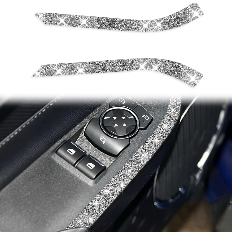 For Ford Mustang 2015-2020 Car Window Lift Side Diamond Decoration Sticker, Left and Right Drive by buy2fix