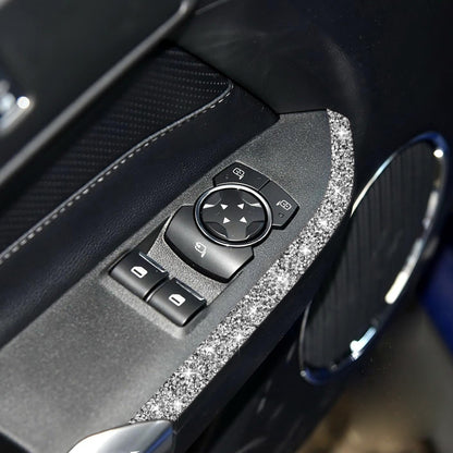 For Ford Mustang 2015-2020 Car Window Lift Side Diamond Decoration Sticker, Left and Right Drive by buy2fix