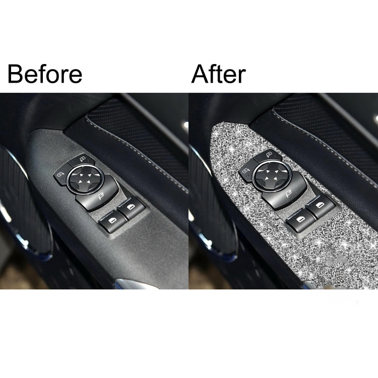 For Ford Mustang 2015-2020 4pcs Car Window Lift Panel Diamond Decoration Sticker, Right Drive by buy2fix