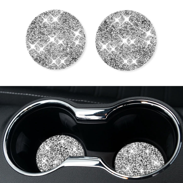 For Ford Mustang 2015-2020 Car Water Cup Holder Base Diamond Decoration Sticker, Left and Right Drive by buy2fix