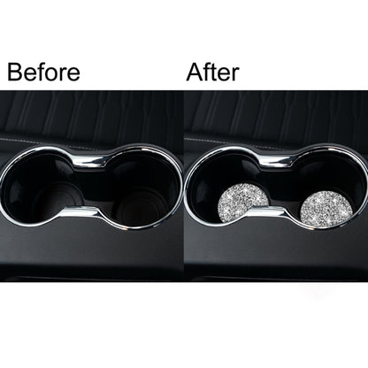 For Ford Mustang 2015-2020 Car Water Cup Holder Base Diamond Decoration Sticker, Left and Right Drive by buy2fix