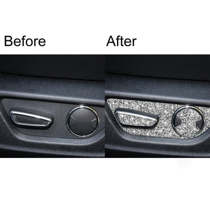 For Ford Mustang 2015-2020 Car Seat Adjustment Button Diamond Decoration Sticker, Left Drive by buy2fix