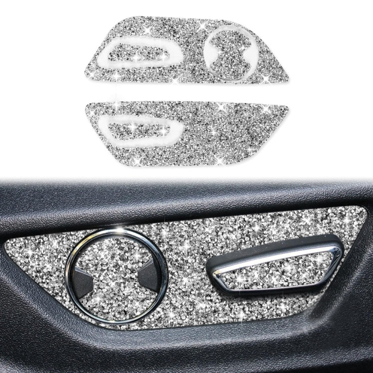 For Ford Mustang 2015-2020 Car Seat Adjustment Button Diamond Decoration Sticker, Right Drive by buy2fix