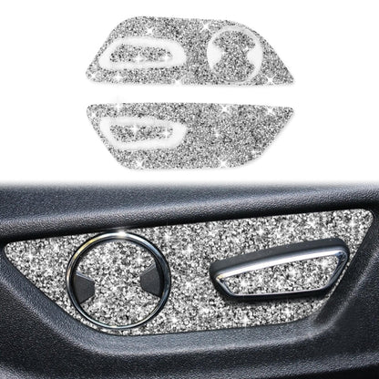 For Ford Mustang 2015-2020 Car Seat Adjustment Button Diamond Decoration Sticker, Right Drive by buy2fix