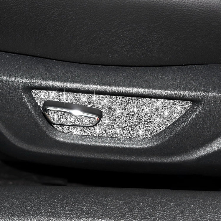 For Ford Mustang 2015-2020 Car Seat Adjustment Button Diamond Decoration Sticker, Right Drive by buy2fix