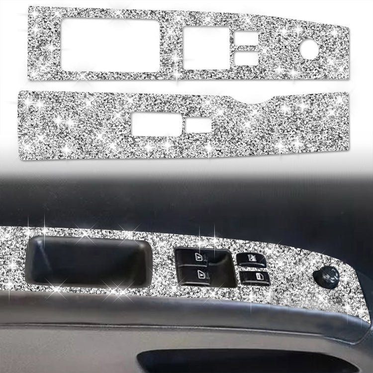 For Nissan 350Z 2003-2009 2pcs Car Glass Lift Diamond Decorative Sticker, Left Drive by buy2fix