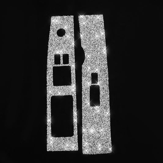 For Nissan 350Z 2003-2009 2pcs Car Glass Lift Diamond Decorative Sticker, Left Drive by buy2fix