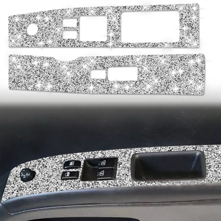 For Nissan 350Z 2003-2009 2pcs Car Glass Lift Diamond Decorative Sticker, Right Drive by buy2fix