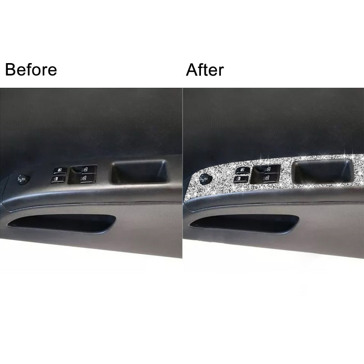 For Nissan 350Z 2003-2009 2pcs Car Glass Lift Diamond Decorative Sticker, Right Drive by buy2fix