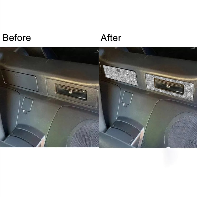 For Nissan 350Z 2003-2009 Car DVD Storage Box Diamond Decorative Sticker,Left and Right Drive Universal by buy2fix