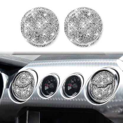 For Ford Mustang 2015-2020 6 in 1 Car Air Outlet Diamond Decoration Sticker, Left and Right Drive by buy2fix