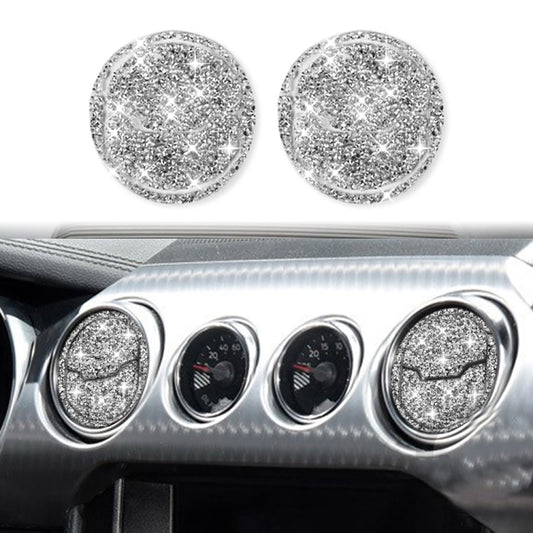 For Ford Mustang 2015-2020 6 in 1 Car Air Outlet Diamond Decoration Sticker, Left and Right Drive by buy2fix