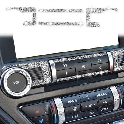 For Ford Mustang 2015-2020 Car Central Control CD Diamond Decoration Sticker, Left and Right Drive by buy2fix