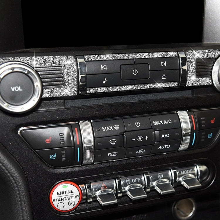 For Ford Mustang 2015-2020 Car Central Control CD Diamond Decoration Sticker, Left and Right Drive by buy2fix