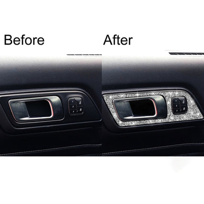 For Ford Mustang 2015-2020 2pcs Car Door Inner Handle Panel Diamond Decoration Sticker, Left Drive by buy2fix