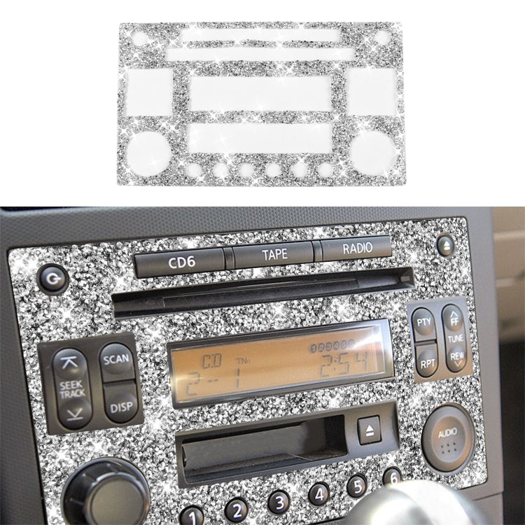 For Nissan 350Z 2003-2009 Car CD Radio Play Panel Diamond Decorative Sticker,Left and Right Drive Universal by buy2fix
