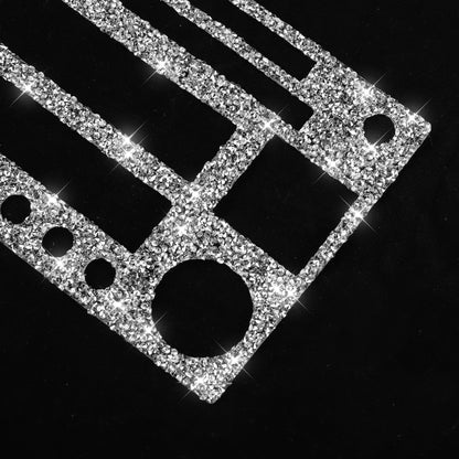 For Nissan 350Z 2003-2009 Car CD Radio Play Panel Diamond Decorative Sticker,Left and Right Drive Universal by buy2fix