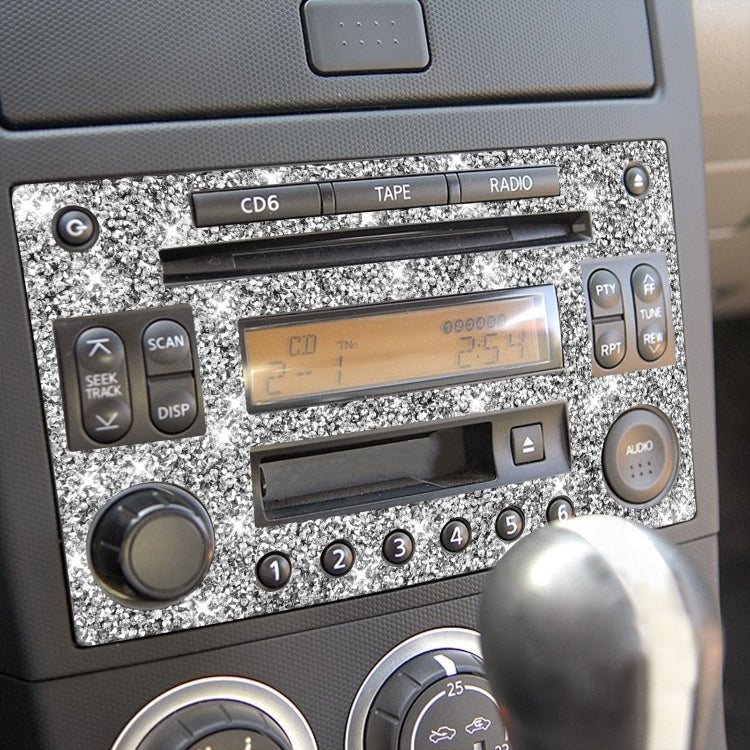 For Nissan 350Z 2003-2009 Car CD Radio Play Panel Diamond Decorative Sticker,Left and Right Drive Universal by buy2fix