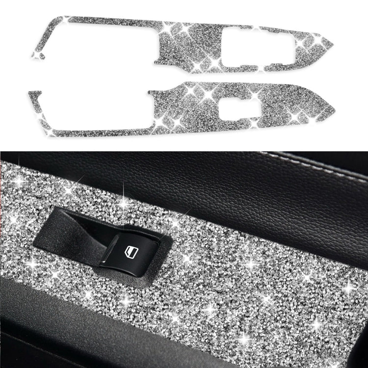 For Ford Mustang 2015-2020 Car Door Lift Panel B Diamond Decoration Sticker, Left Drive by buy2fix