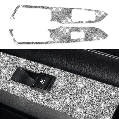 For Ford Mustang 2015-2020 Car Door Lift Panel B Diamond Decoration Sticker, Left Drive by buy2fix