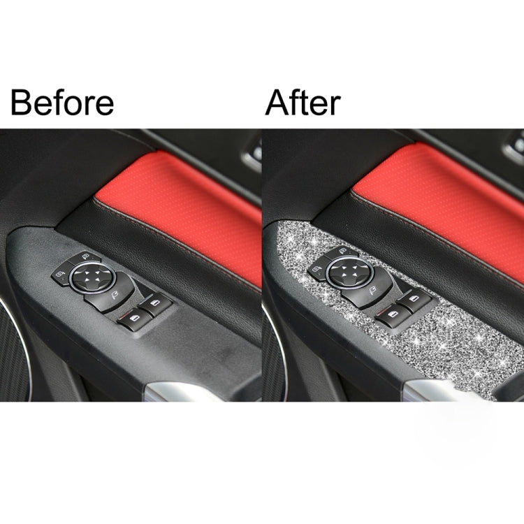 For Ford Mustang 2015-2020 Car Door Lift Panel B Diamond Decoration Sticker, Right Drive by buy2fix