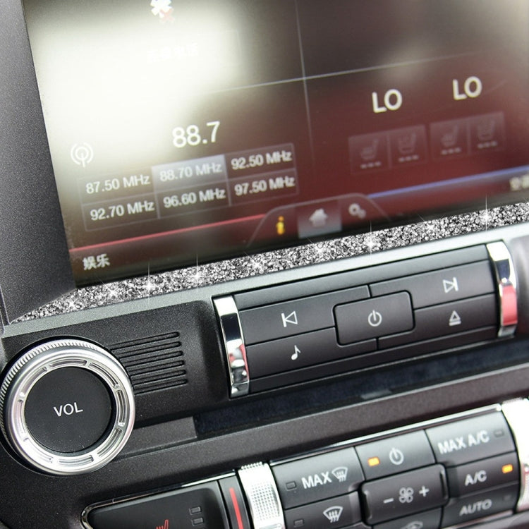 For Ford Mustang 2015-2020 Car Multimedia Lower Frame Diamond Decoration Sticker, Left and Right Drive by buy2fix