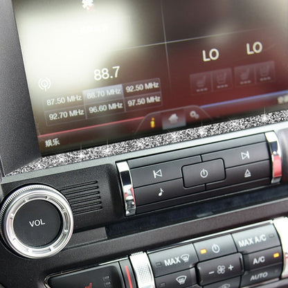 For Ford Mustang 2015-2020 Car Multimedia Lower Frame Diamond Decoration Sticker, Left and Right Drive by buy2fix