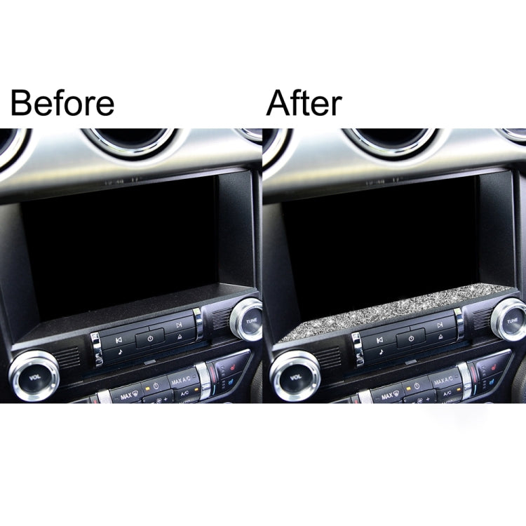 For Ford Mustang 2015-2020 Car Multimedia Lower Frame Diamond Decoration Sticker, Left and Right Drive by buy2fix