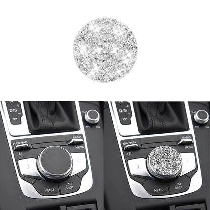 For Audi A3 / A4L 2014-2019 Car Central Control Knob Diamond Decoration Sticker, Left and Right Drive - Car Interior Mouldings by buy2fix | Online Shopping UK | buy2fix