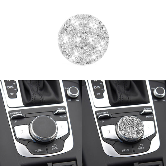 For Audi A3 / A4L 2014-2019 Car Central Control Knob Diamond Decoration Sticker, Left and Right Drive - Car Interior Mouldings by buy2fix | Online Shopping UK | buy2fix