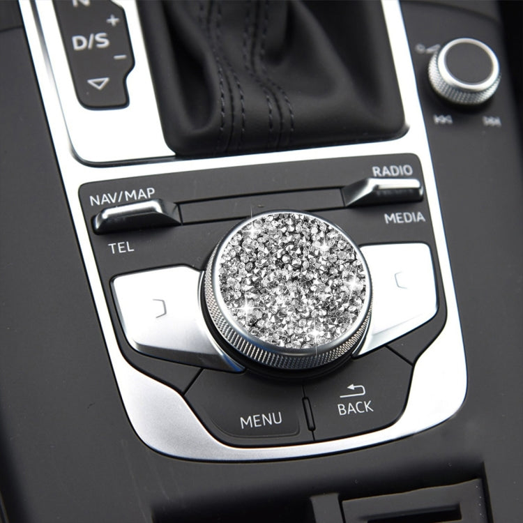 For Audi A3 / A4L 2014-2019 Car Central Control Knob Diamond Decoration Sticker, Left and Right Drive - Car Interior Mouldings by buy2fix | Online Shopping UK | buy2fix