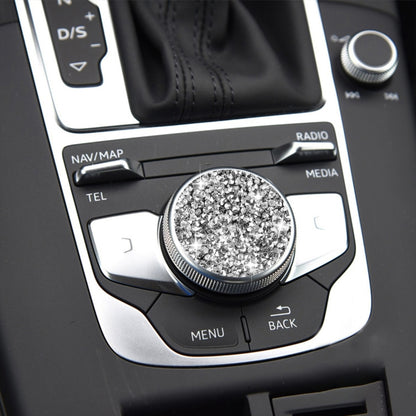For Audi A3 / A4L 2014-2019 Car Central Control Knob Diamond Decoration Sticker, Left and Right Drive - Car Interior Mouldings by buy2fix | Online Shopping UK | buy2fix