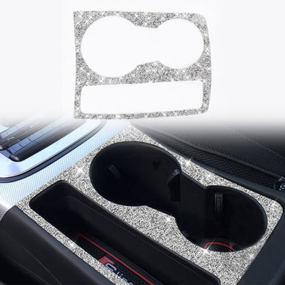 For Audi A5 / A4 / B8 / Q5 Car Water Cup Holder Diamond Decoration Sticker, Left and Right Drive by buy2fix