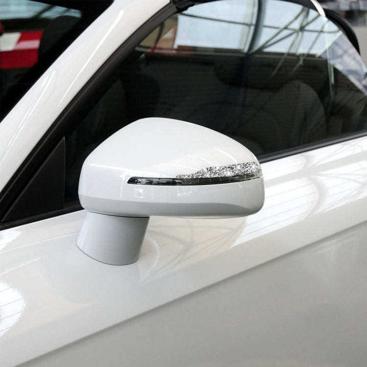 For BMW Car Rearview Mirror Anti-collision Strip Diamond Decoration Sticker, Left and Right Drive by buy2fix