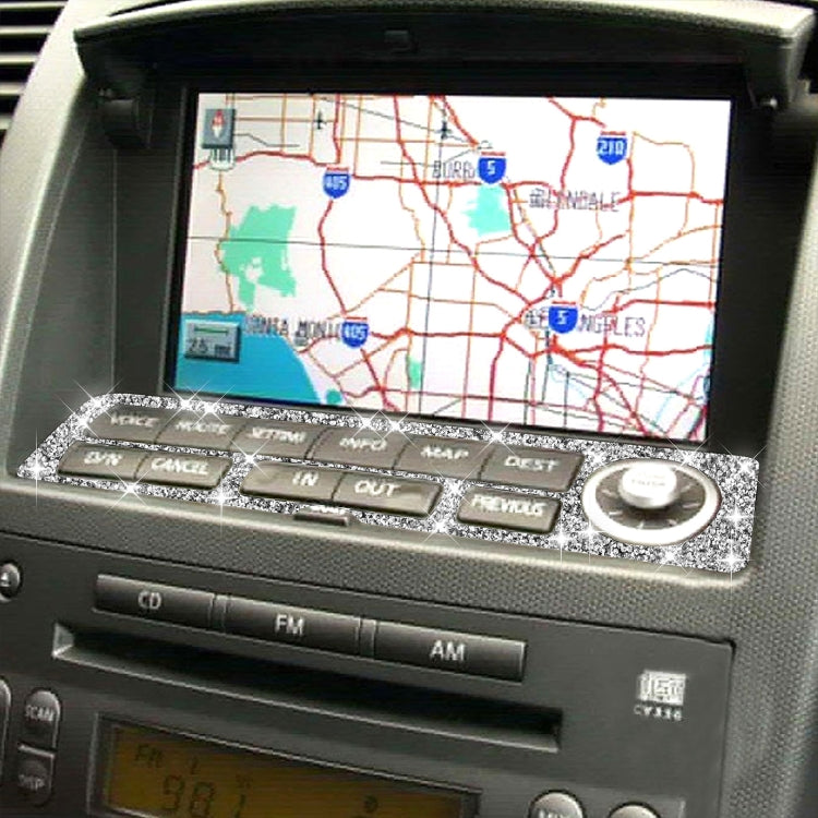 For Nissan 350Z 2003-2009 Car Navigation Key Diamond Decorative Sticker,Left and Right Drive Universal by buy2fix