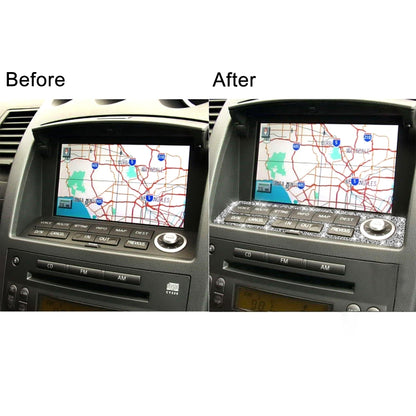 For Nissan 350Z 2003-2009 Car Navigation Key Diamond Decorative Sticker,Left and Right Drive Universal by buy2fix