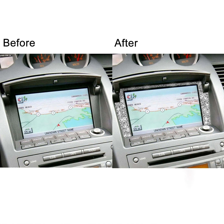 For Nissan 350Z 2003-2009 Car Navigation Frame Diamond Decorative Sticker,Left and Right Drive Universal by buy2fix