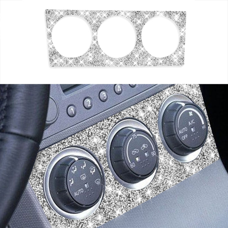 For Nissan 350Z 2003-2009 Car Air Conditioning Adjustment Diamond Decorative Sticker,Left and Right Drive Universal by buy2fix