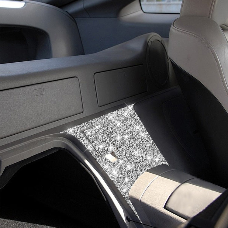 For Nissan 350Z 2003-2009 2pcs Car Rear Of Center Console Diamond Decorative Sticker, Left Drive by buy2fix