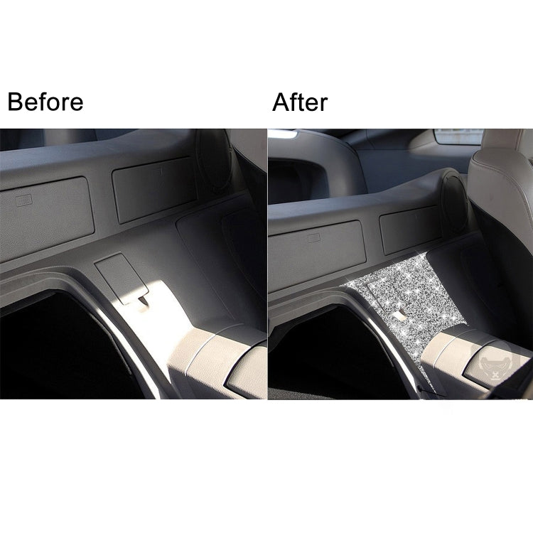 For Nissan 350Z 2003-2009 2pcs Car Rear Of Center Console Diamond Decorative Sticker, Left Drive by buy2fix
