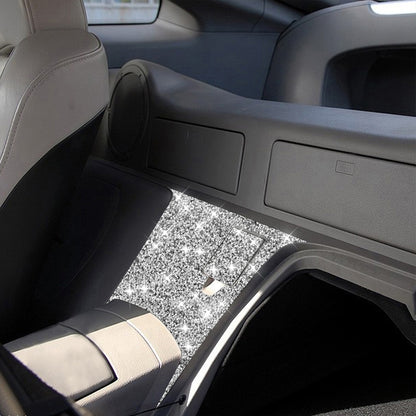 For Nissan 350Z 2003-2009 2pcs Car Rear Of Center Console Diamond Decorative Sticker, Right Drive by buy2fix