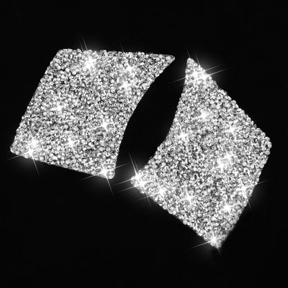 For Nissan 350Z 2003-2009 2pcs Car Steering Wheel Button Frame B Diamond Sticker,Left and Right Drive Universal by buy2fix